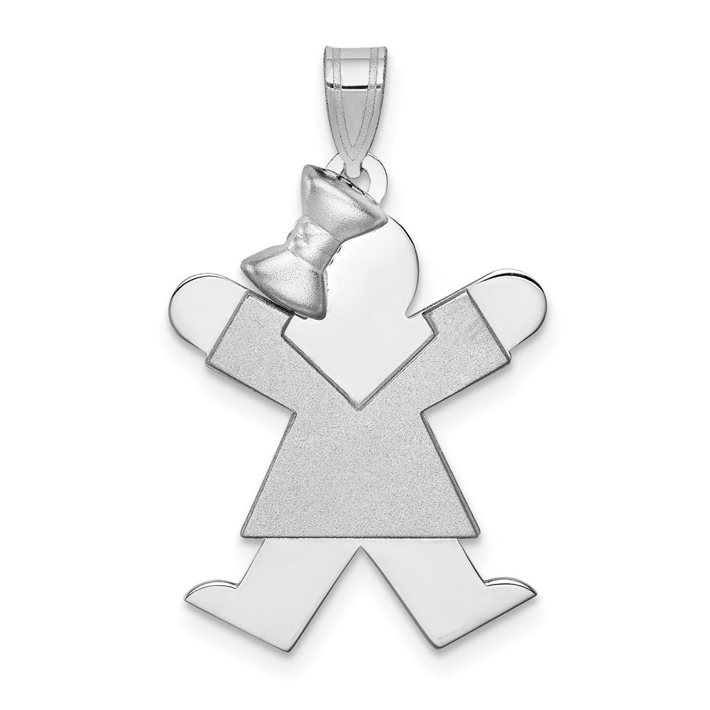 Solid;Casted;Polished;Satin;14K White gold;Engravable