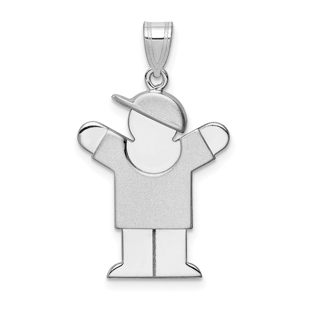Solid;Casted;Polished;Satin;14K White gold;Engravable