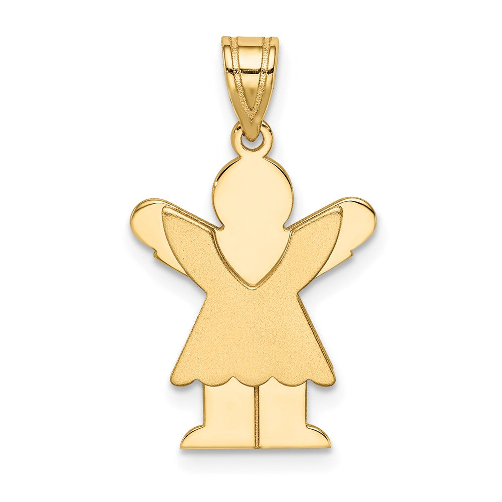Solid;Casted;14k Yellow gold;Engravable;Polished & satin