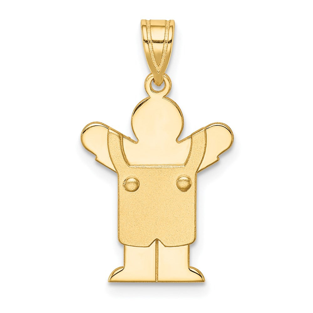 Solid;Casted;Polished;Satin;14k Yellow gold;Engravable