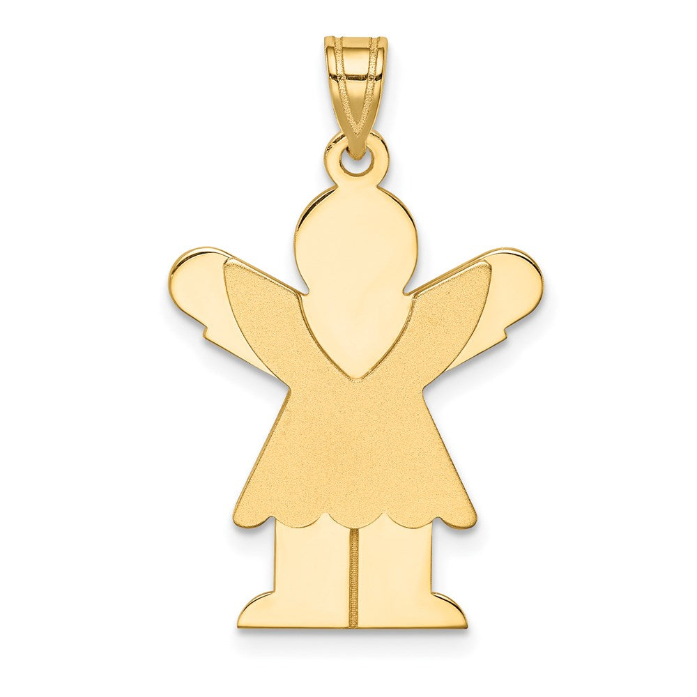 Solid;Casted;Polished;Satin;14k Yellow gold;Engravable
