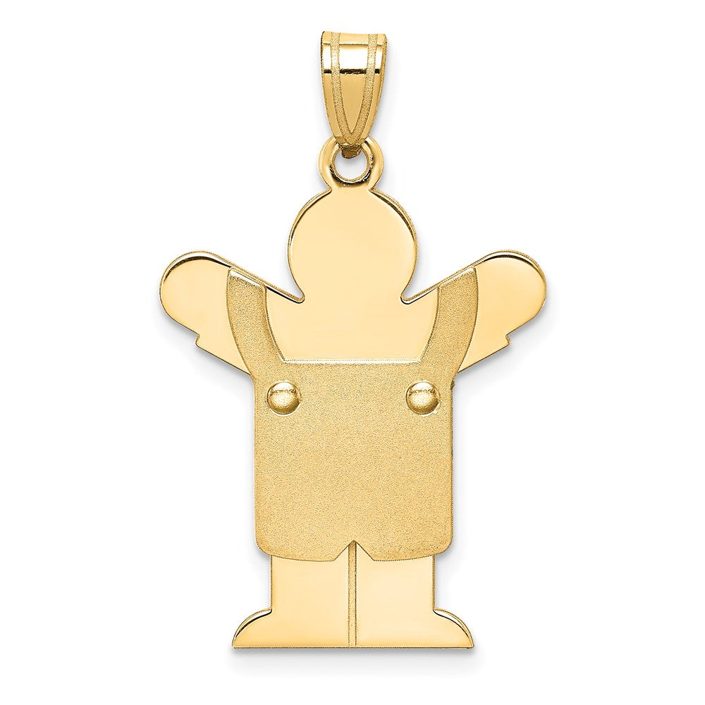 Solid;Casted;Polished;Satin;14k Yellow gold;Engravable