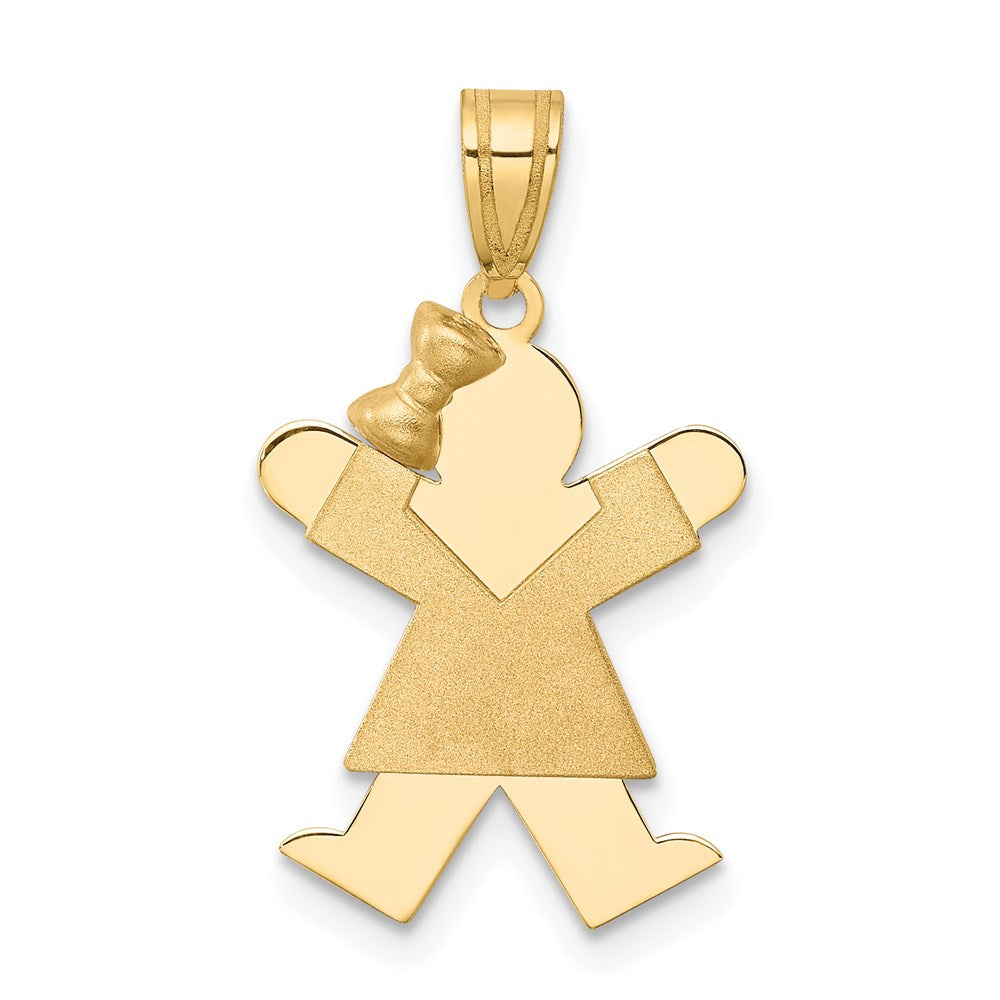 Solid;Casted;Polished;Satin;14k Yellow gold;Engravable