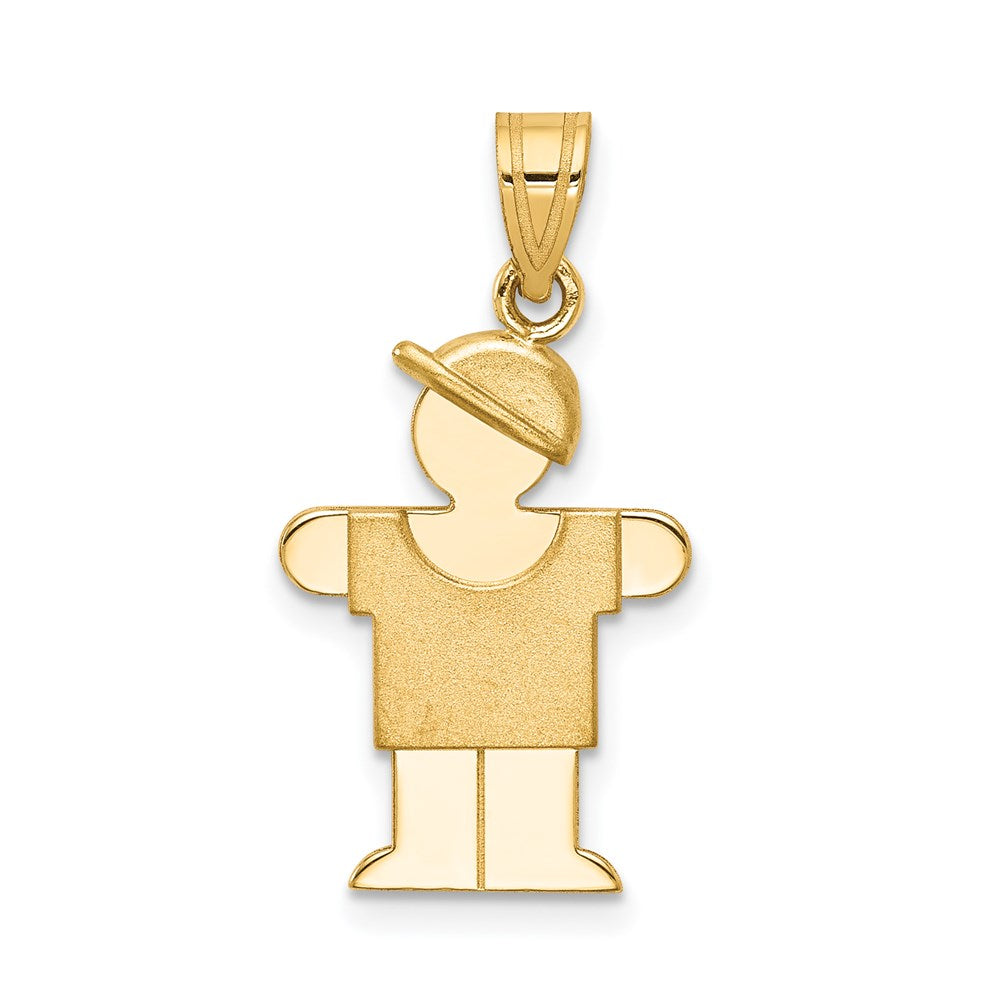 Solid;Casted;Polished;Satin;14k Yellow gold;Engravable