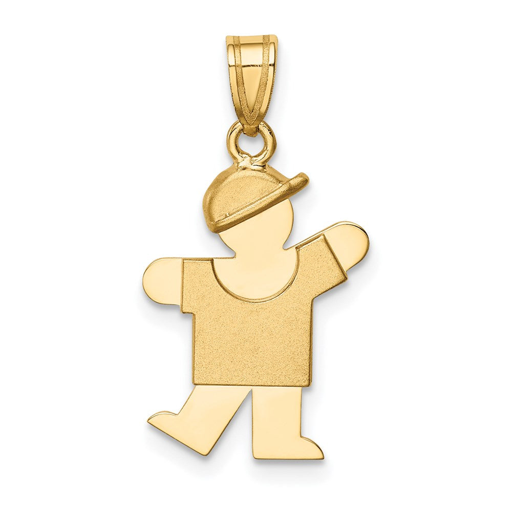 Solid;Casted;Polished;Satin;14k Yellow gold;Engravable