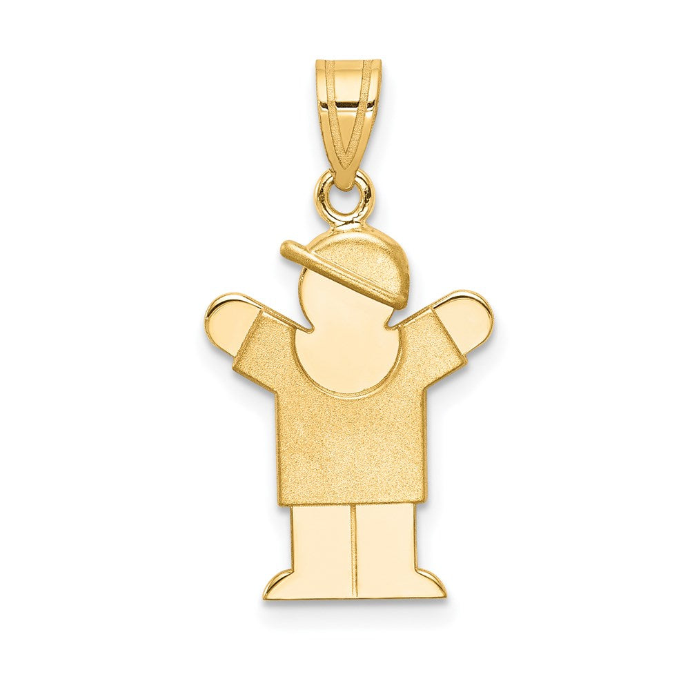Solid;Casted;Polished;Satin;14k Yellow gold;Engravable