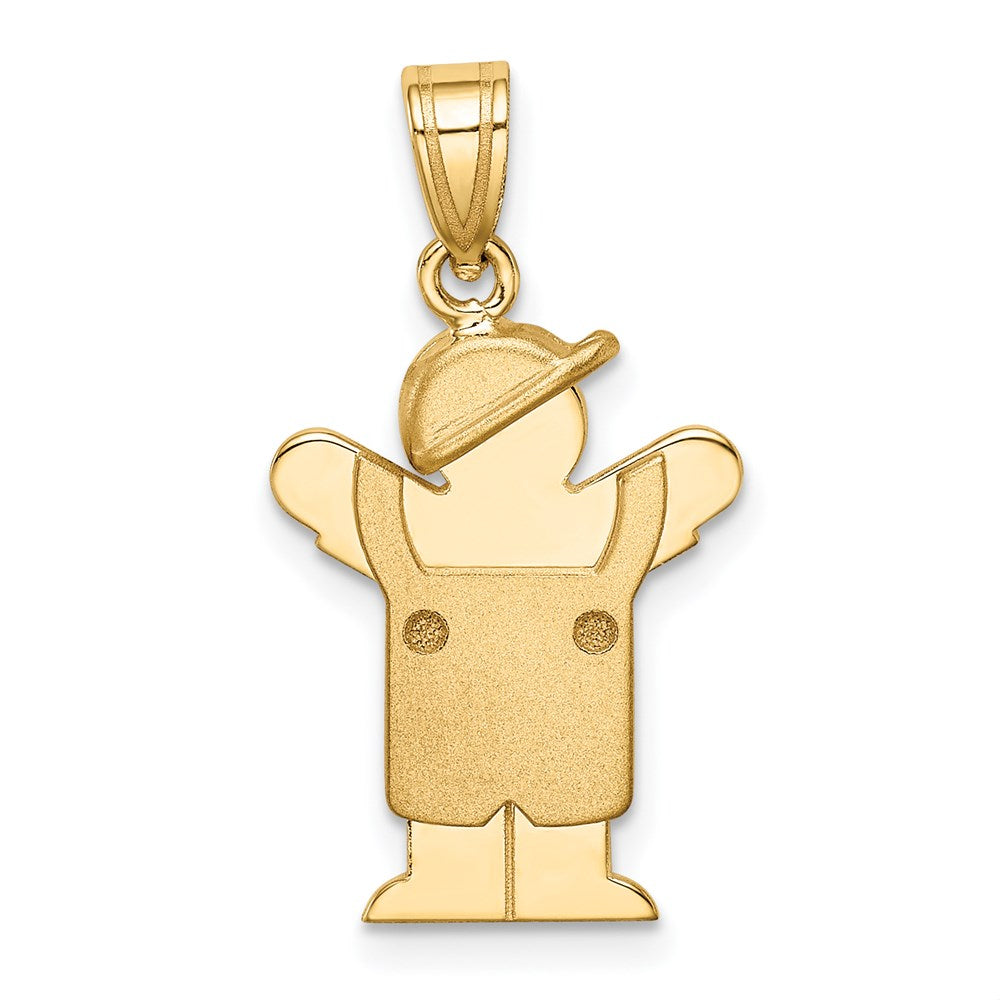 Solid;Casted;Polished;Satin;14k Yellow gold;Engravable