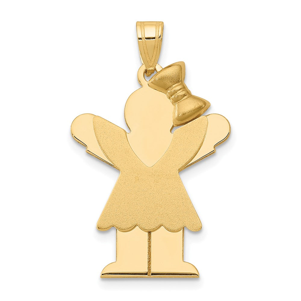 Solid;Casted;Polished;Satin;14k Yellow gold;Engravable