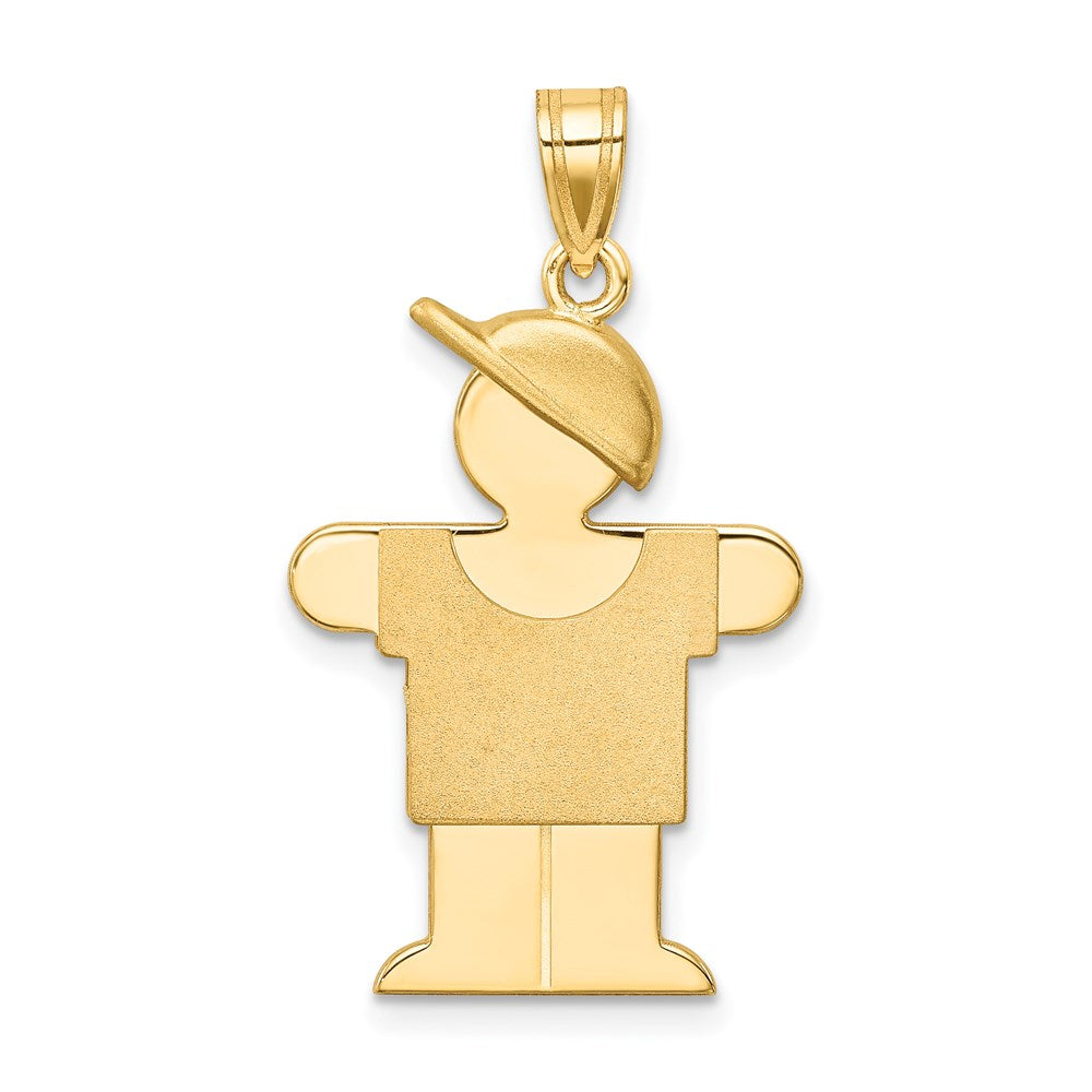 Solid;Casted;Polished;Satin;14k Yellow gold;Engravable