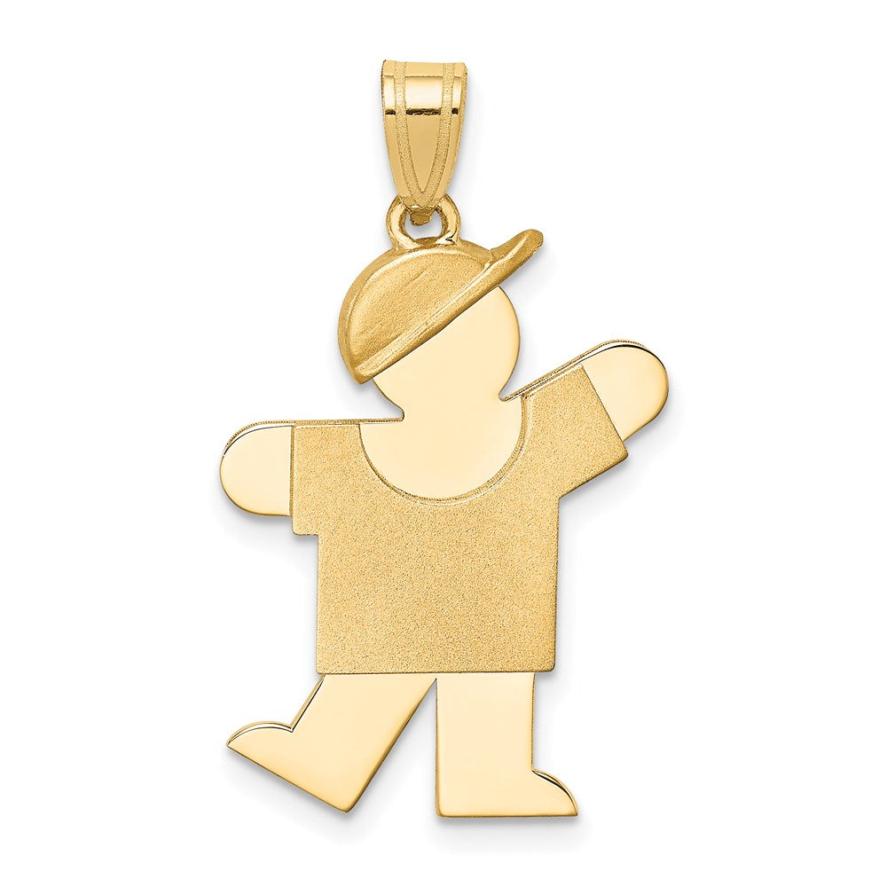 Solid;Casted;Polished;Satin;14k Yellow gold;Engravable