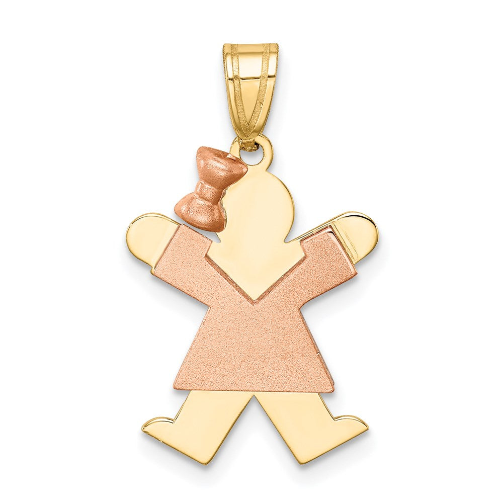 Solid;Casted;Polished;Satin;14K Two-tone;Engravable