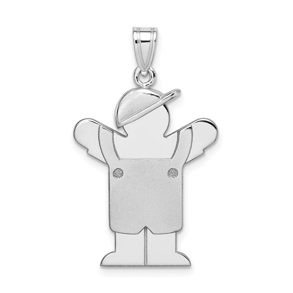 Solid;Casted;Polished;Satin;14K White gold;Engravable