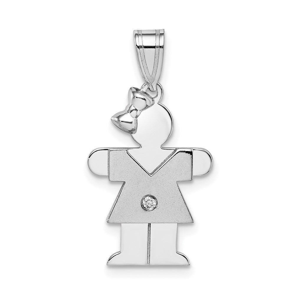 Solid;Casted;Polished;Satin;14K White gold;Diamond;Not engraveable