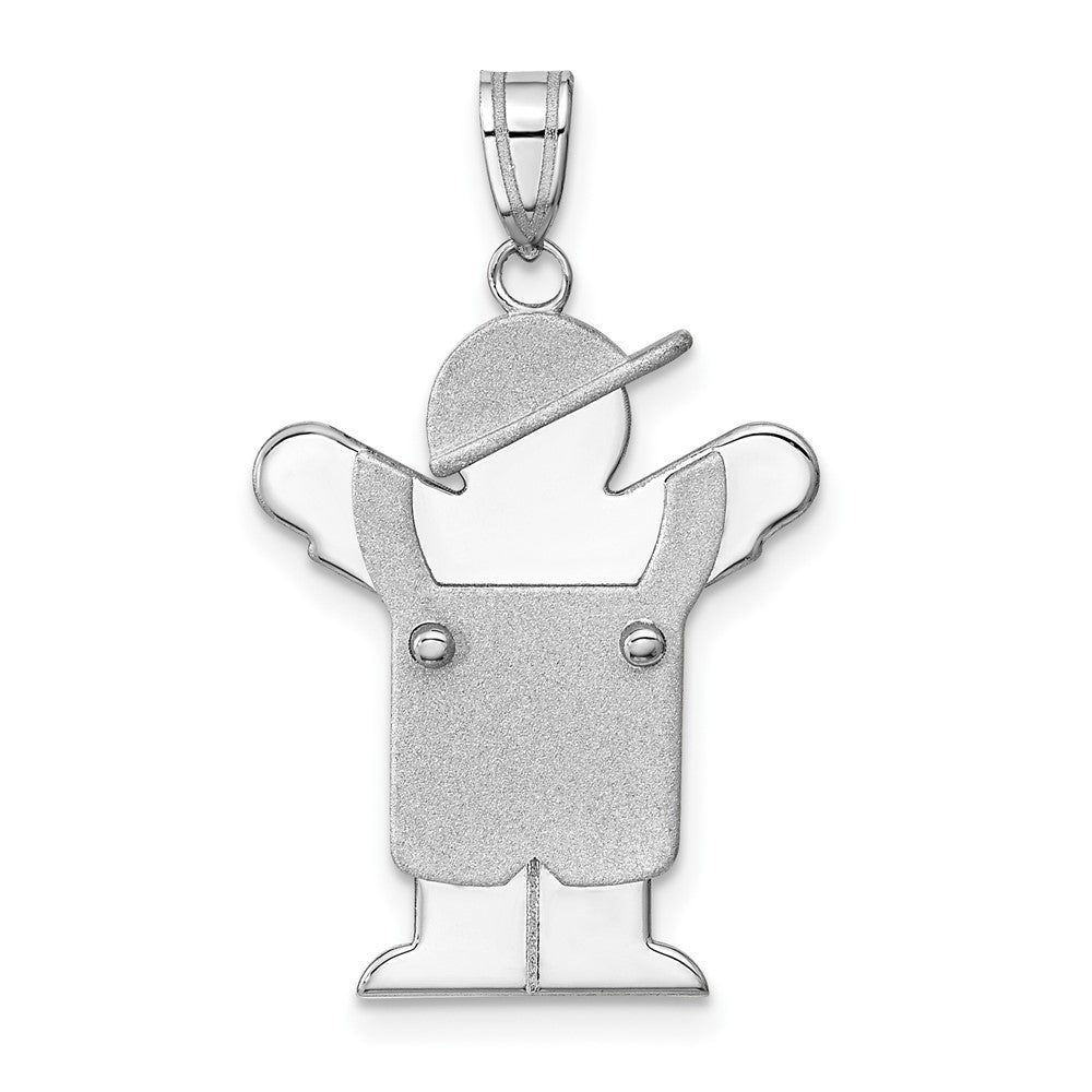 Solid;Casted;Polished;Satin;14K White gold;Engravable
