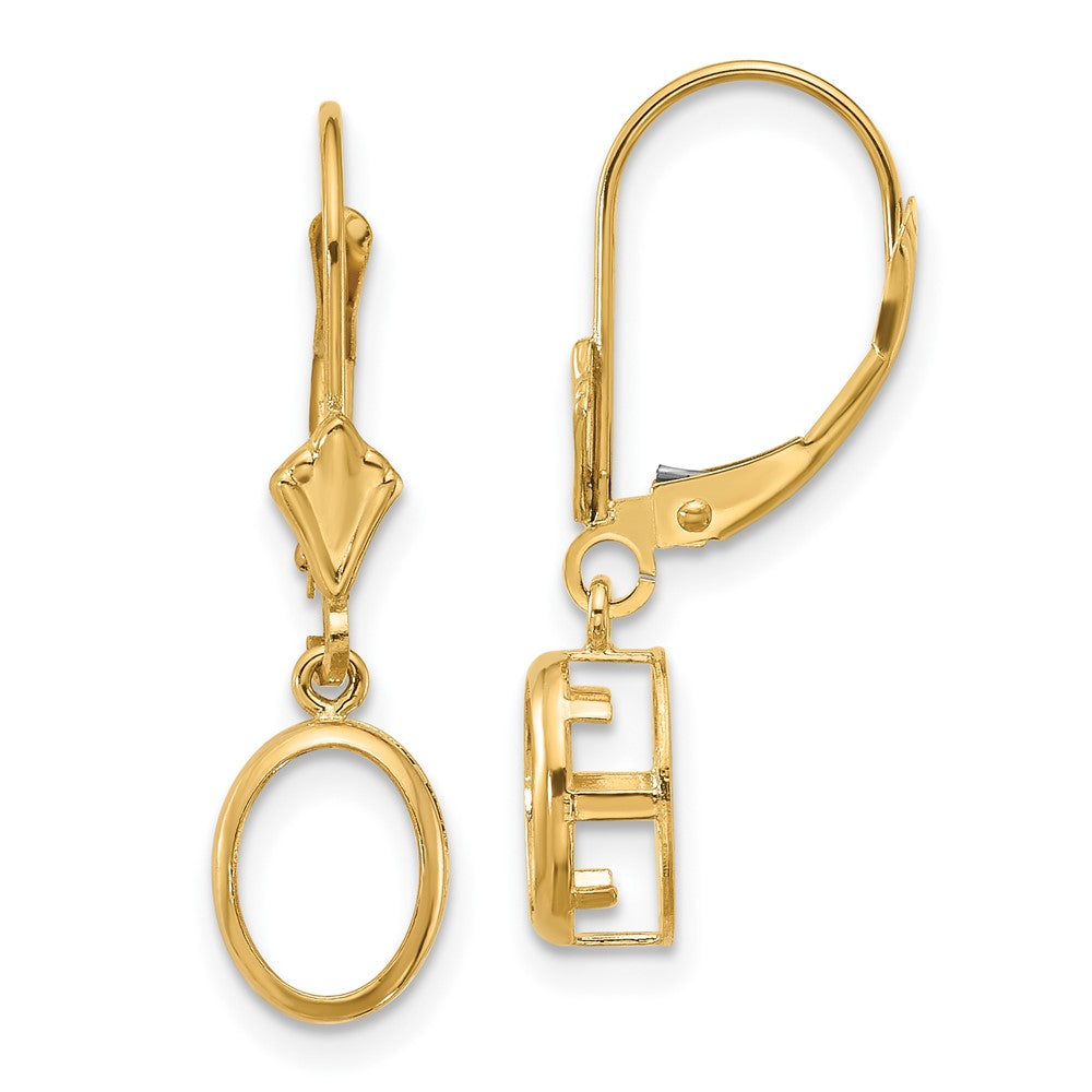 14k Yellow gold;Stamped;Leverback