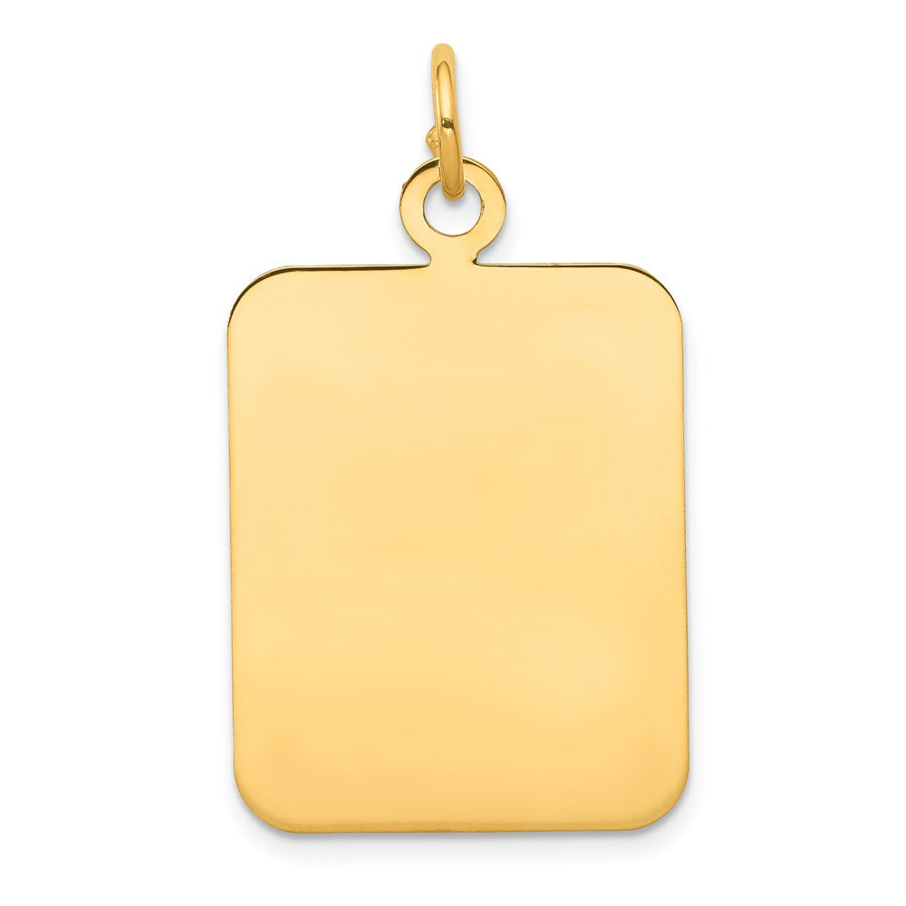 Solid;Polished;14k Yellow gold;Engravable