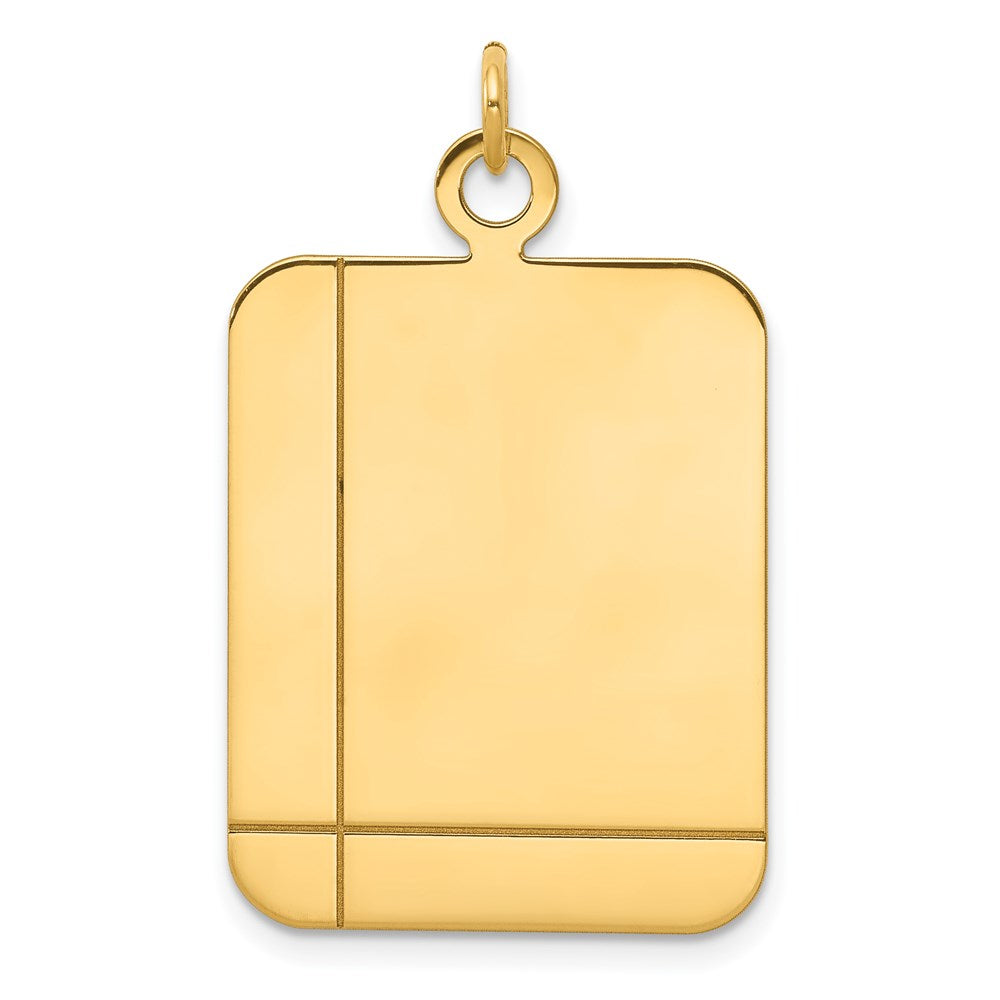 Solid;Polished;14k Yellow gold;Stamped;Engravable