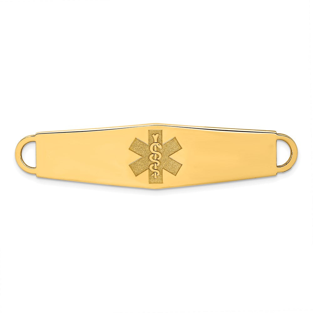Solid;Polished;14k Yellow gold;Stamped;Engravable