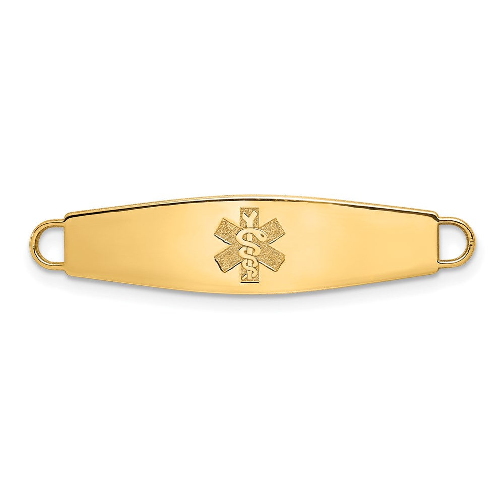 Solid;Polished;14k Yellow gold;Stamped;Engravable