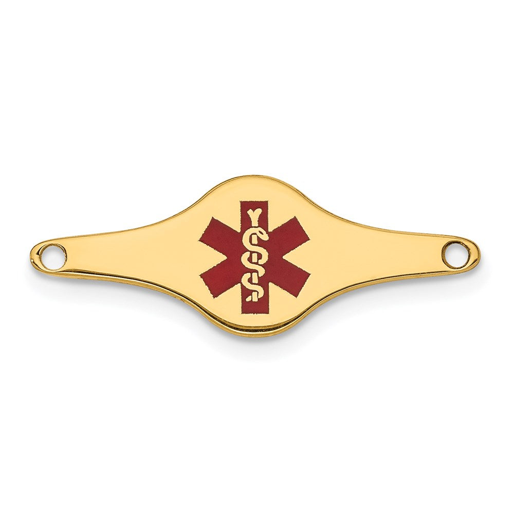 Solid;Polished;14k Yellow gold;Stamped;Engravable;Enamel