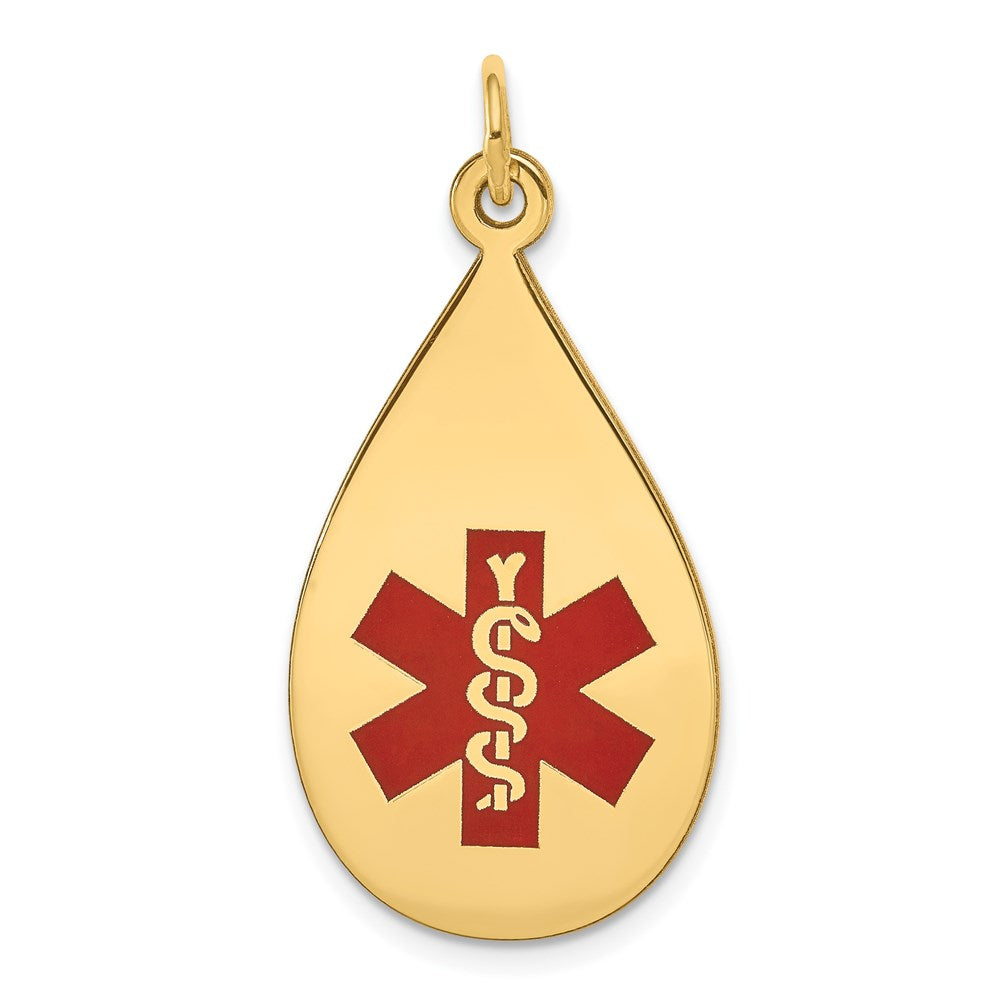 Solid;Polished;14k Yellow gold;Stamped;Engravable;Enamel