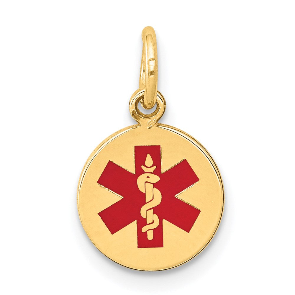 Solid;Polished;14k Yellow gold;Stamped;Engravable;Enamel