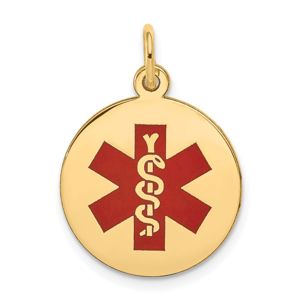 Solid;Polished;14k Yellow gold;Stamped;Engravable;Enamel
