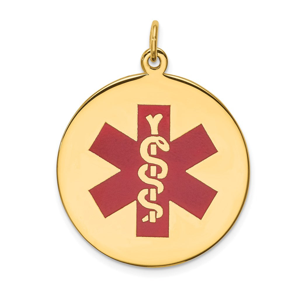 Solid;Polished;14k Yellow gold;Stamped;Engravable;Enamel