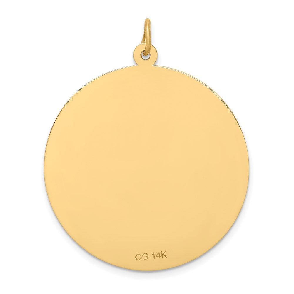 14k 32mm Round Non-enameled Medical Jewelry Pendant
