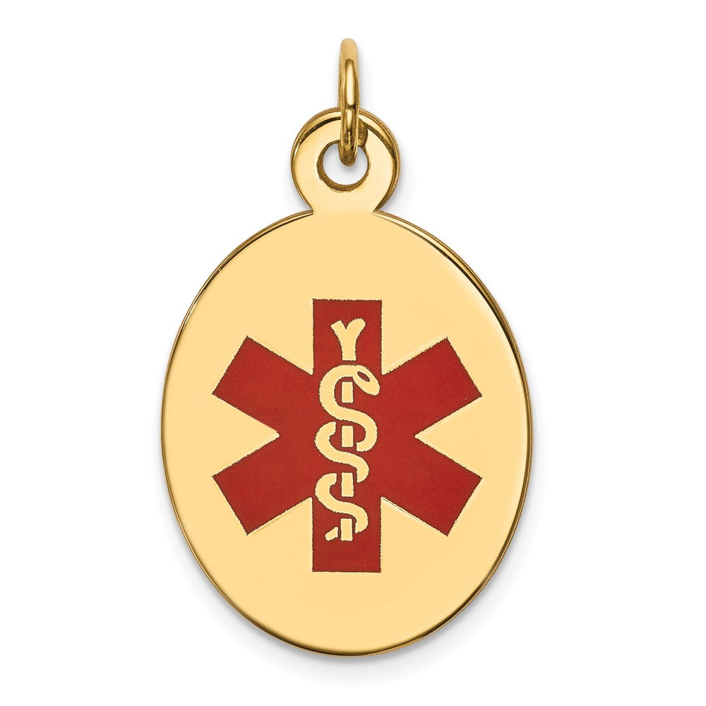 Solid;Polished;14k Yellow gold;Stamped;Engravable;Enamel