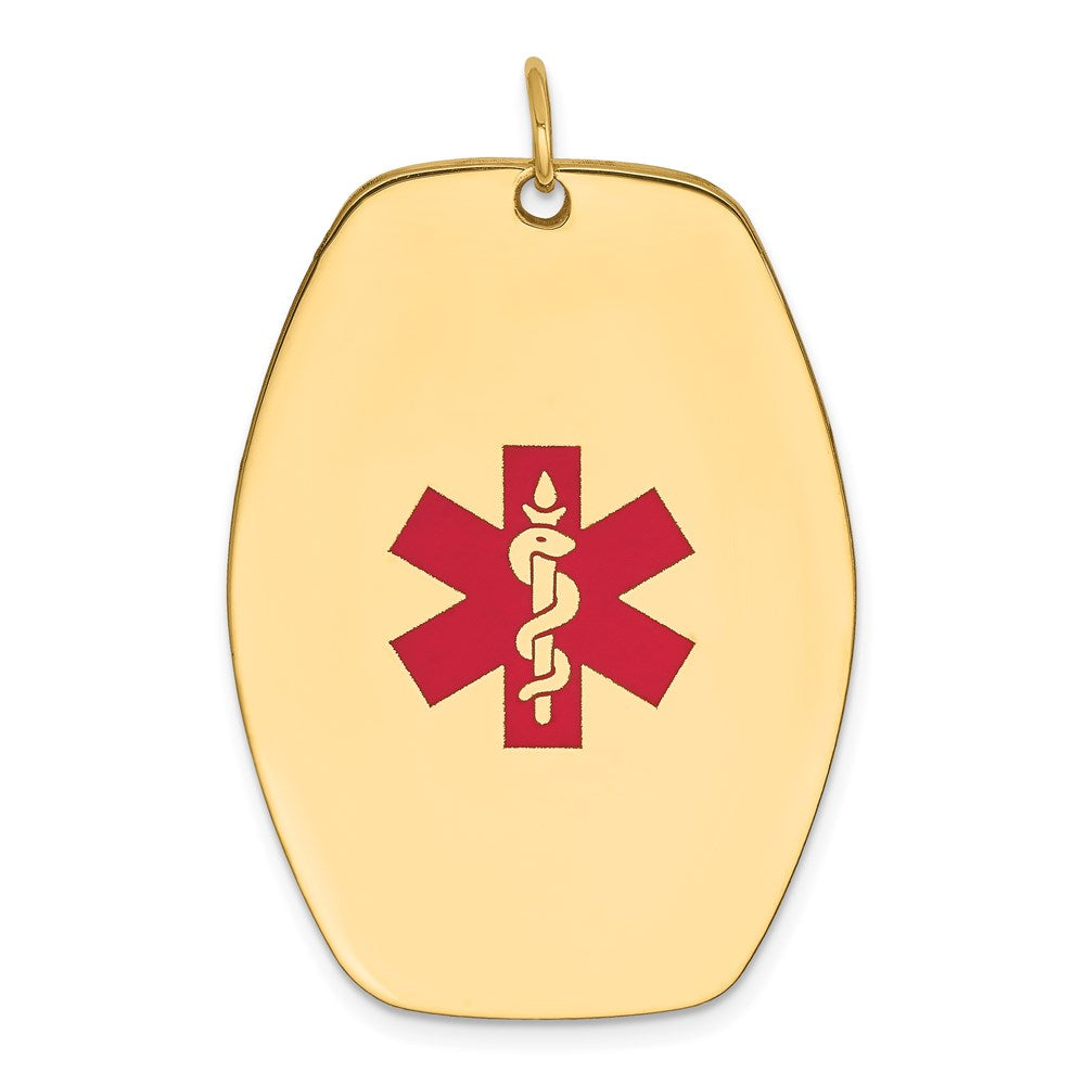 Solid;Polished;14k Yellow gold;Stamped;Engravable;Enamel