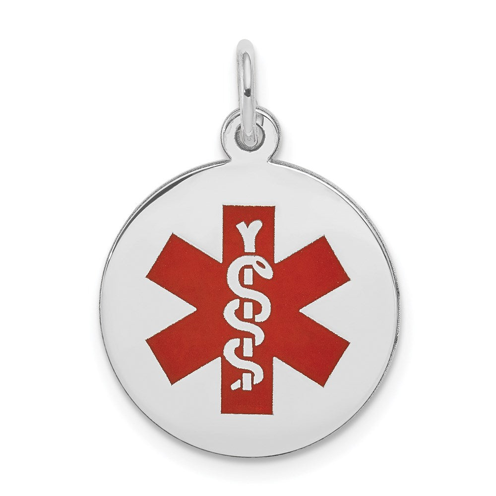 Solid;Polished;14K White gold;Stamped;Engravable;Enamel