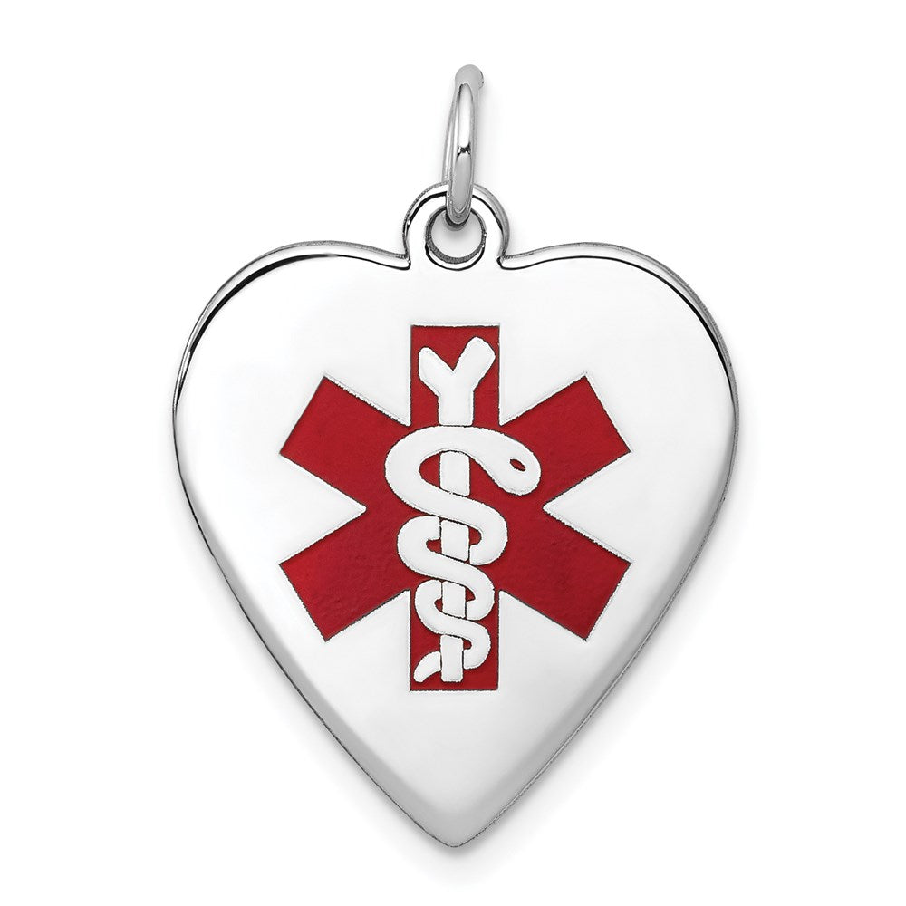 Polished;14K White gold;Stamped;Engravable;Enamel