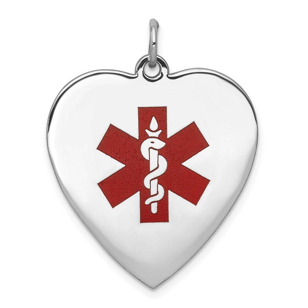 Polished;14K White gold;Stamped;Engravable;Enamel