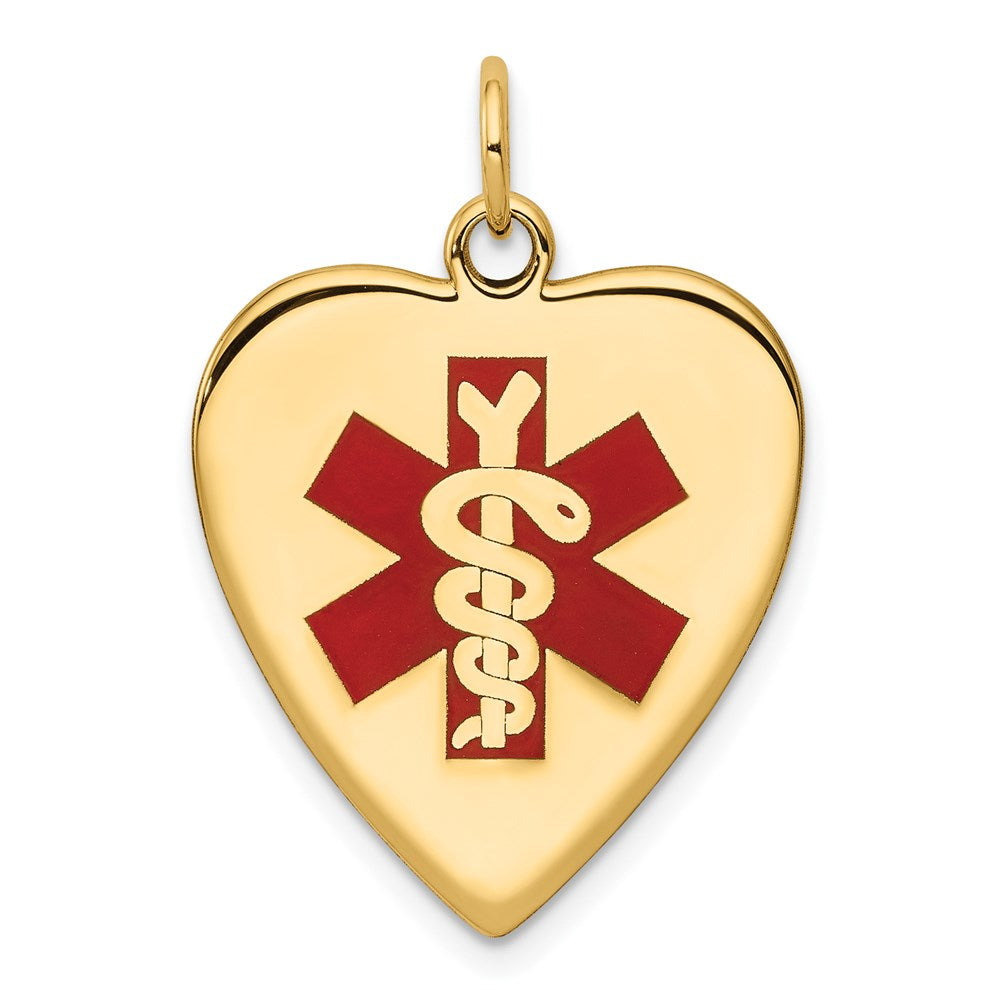 Polished;14k Yellow gold;Engravable;Enamel