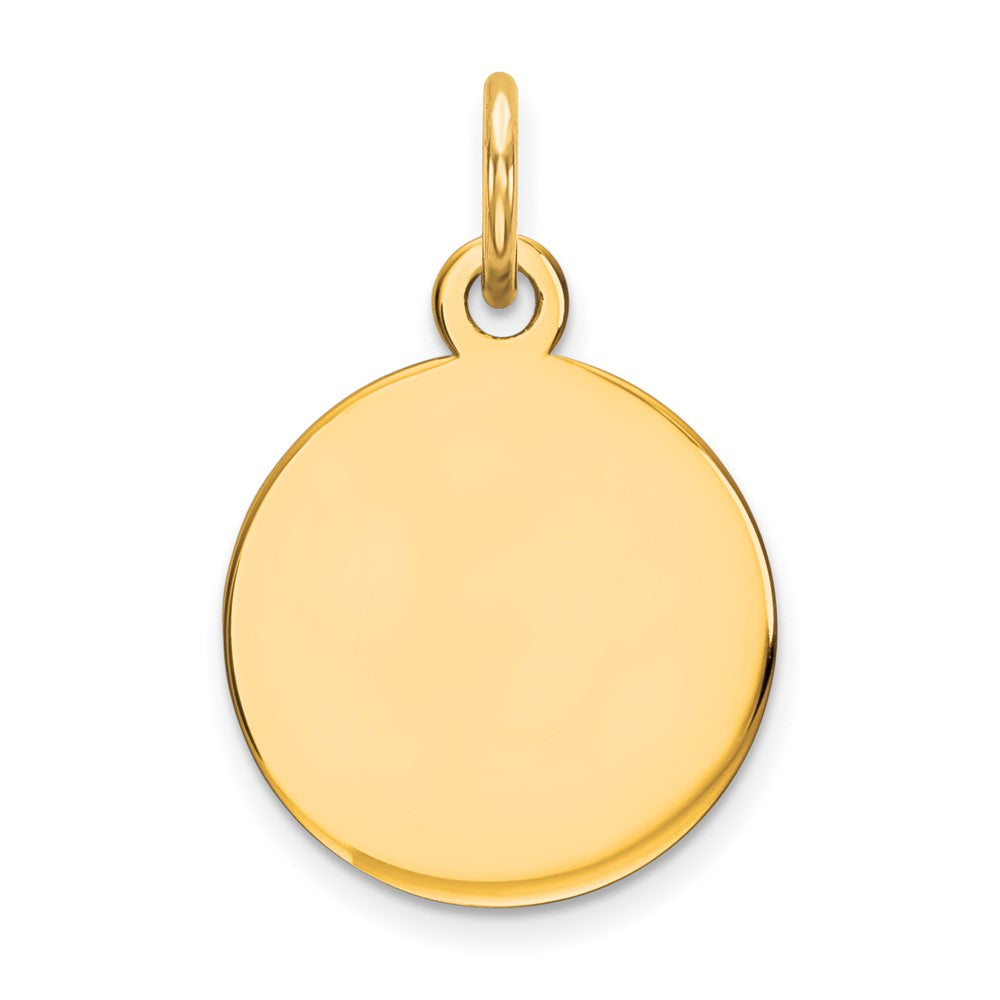 Solid;Polished;14k Yellow gold;Engravable