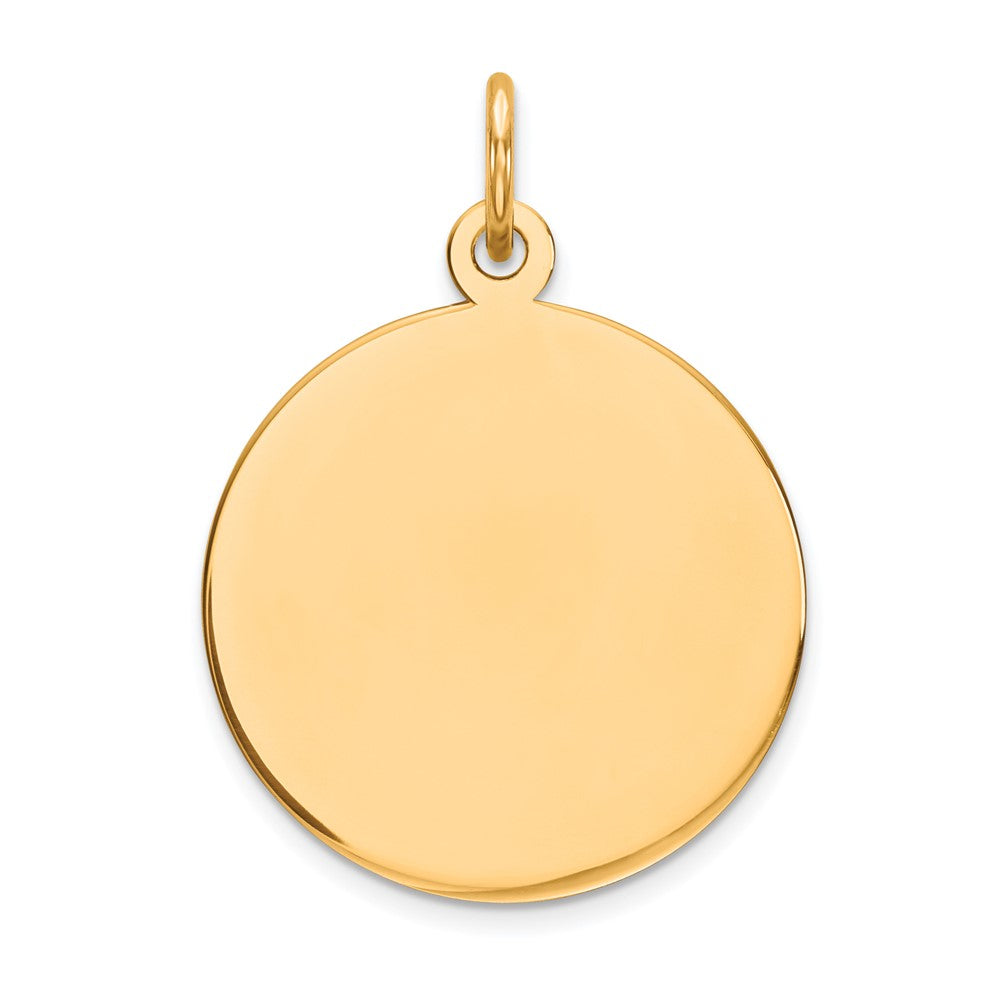 Solid;Polished;14k Yellow gold;Engravable