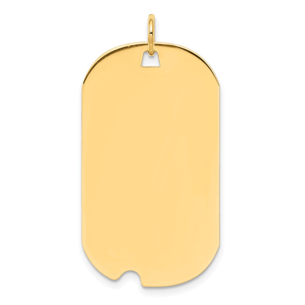 Solid;Polished;14k Yellow gold;Engravable