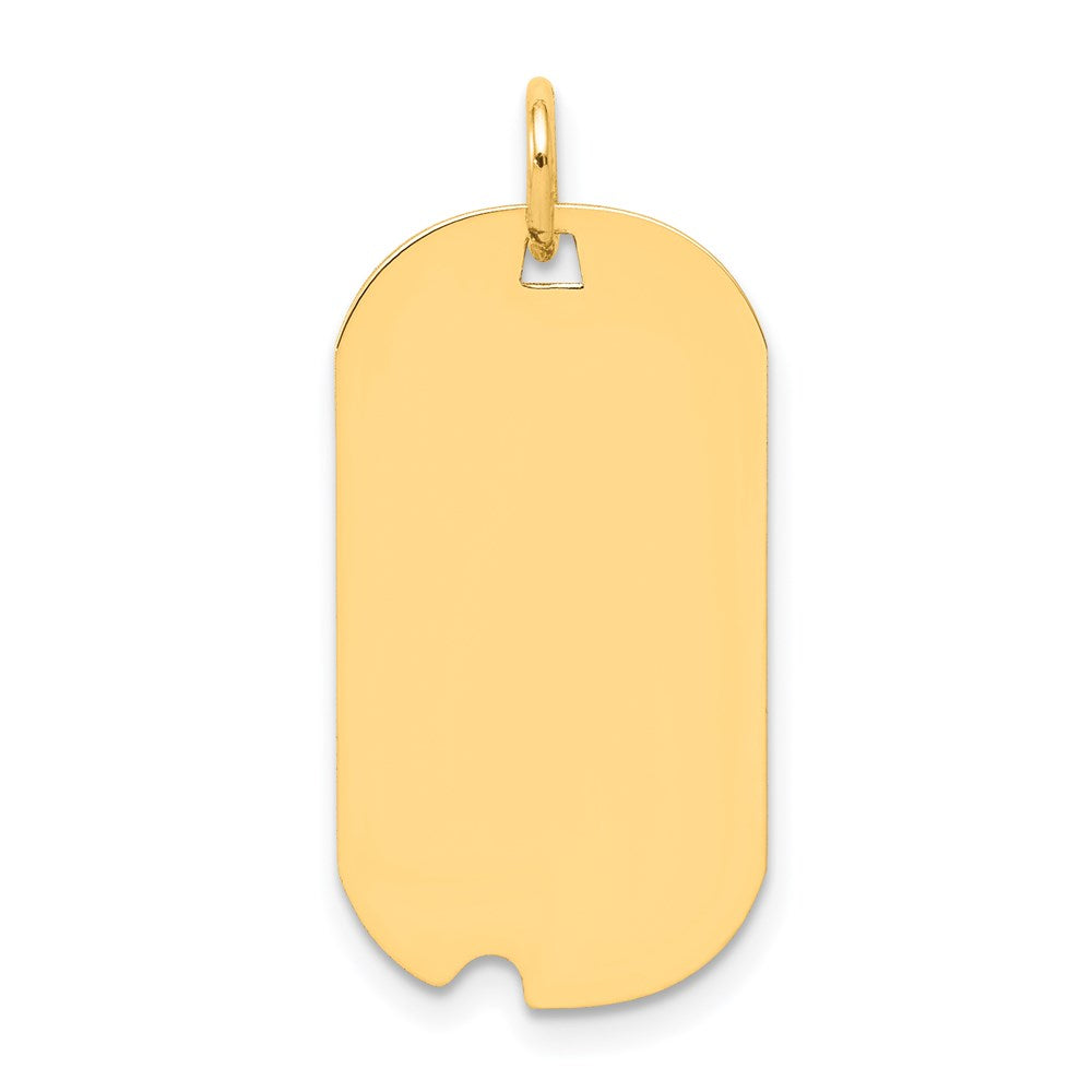 Solid;Polished;14k Yellow gold;Engravable
