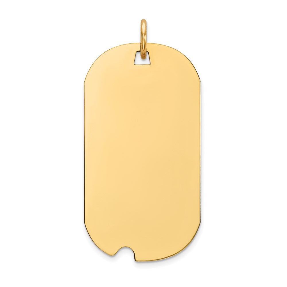 Solid;Polished;14k Yellow gold;Engravable