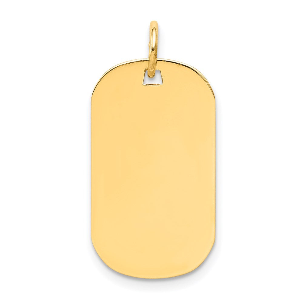 Solid;Polished;14k Yellow gold;Engravable