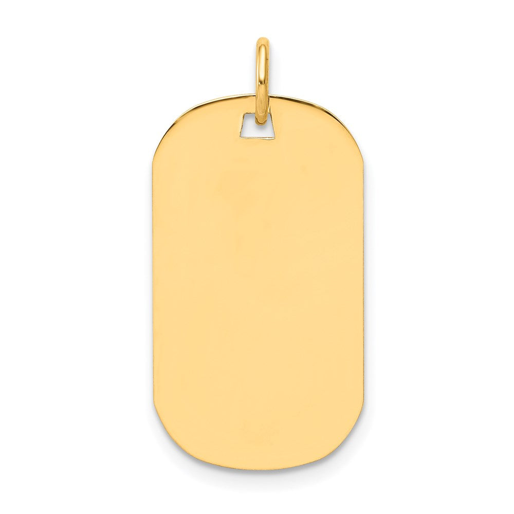 Solid;Polished;14k Yellow gold;Engravable