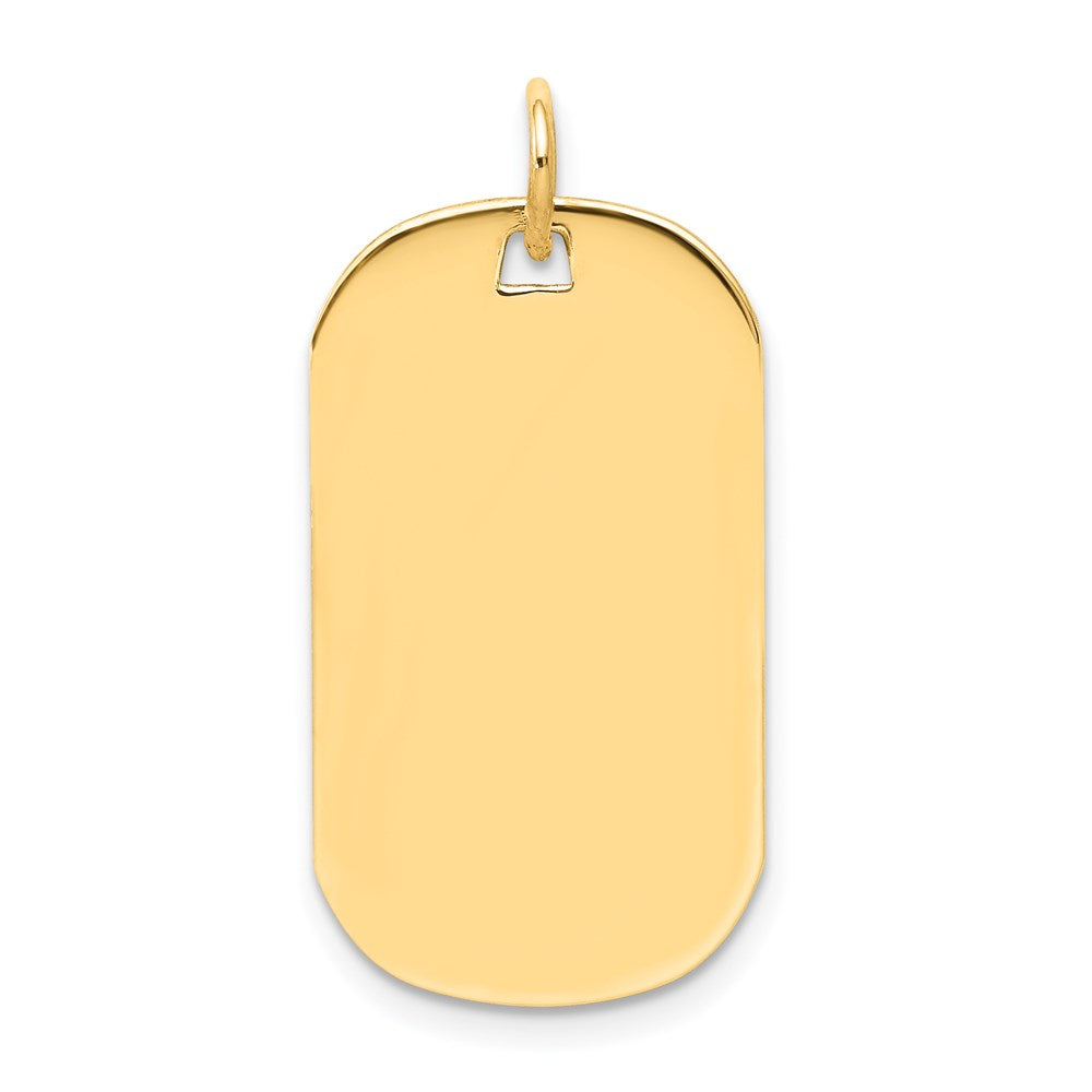 Solid;Polished;14k Yellow gold;Engravable
