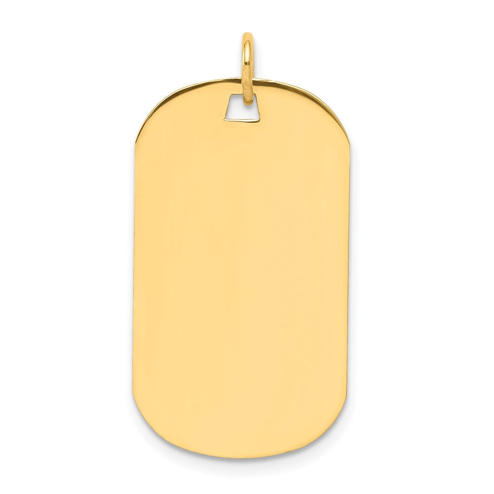 Solid;Polished;14k Yellow gold;Engravable