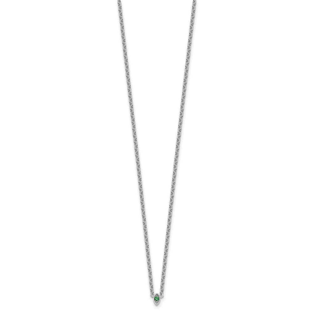 14k White Gold1 Birthstone Mother's Necklace Mounting