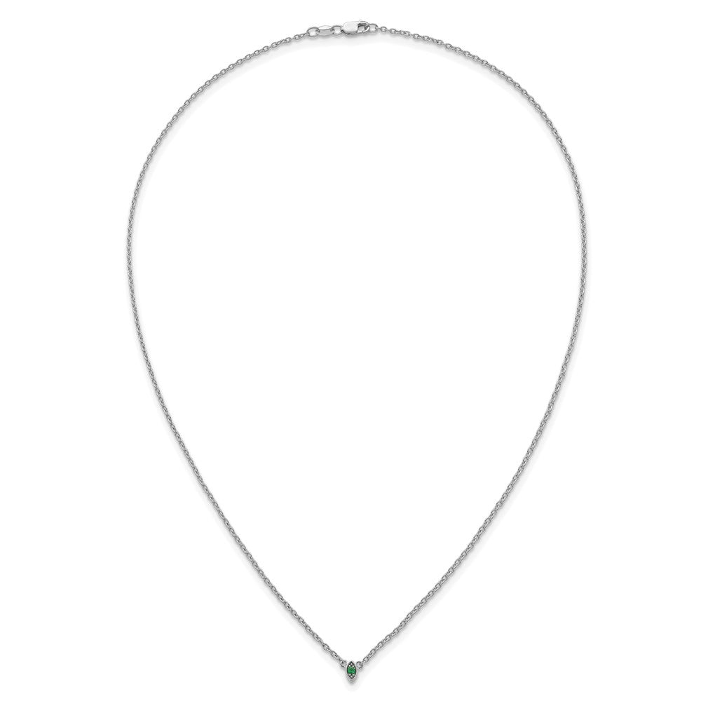 14k White Gold1 Birthstone Mother's Necklace Mounting