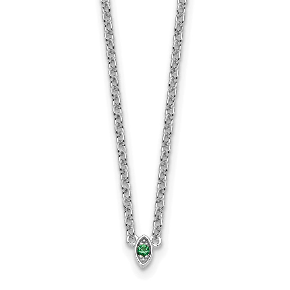 14k White Gold1 Birthstone Mother's Necklace Mounting