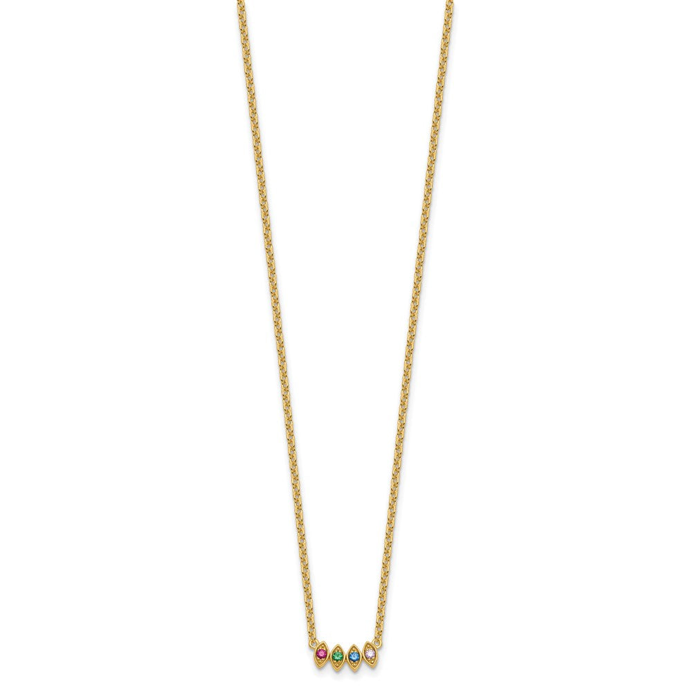 14k 4 Birthstone Mother's Necklace Mounting