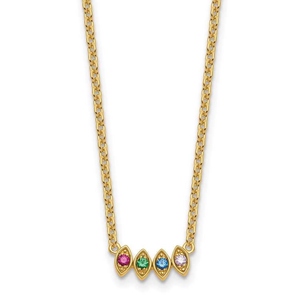 14k 4 Birthstone Mother's Necklace Mounting