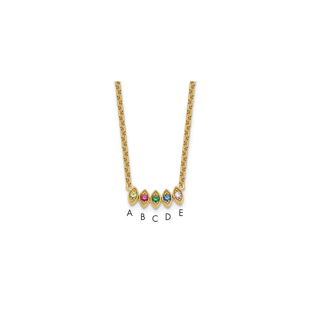 14k 5 Birthstone Mother's Necklace Mounting